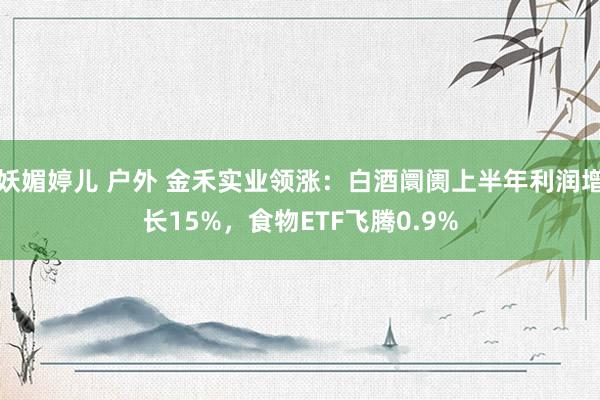 妖媚婷儿 户外 金禾实业领涨：白酒阛阓上半年利润增长15%，食物ETF飞腾0.9%