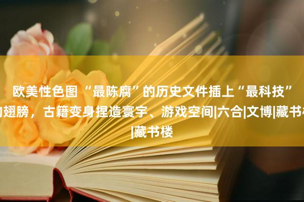 欧美性色图 “最陈腐”的历史文件插上“最科技”的翅膀，古籍变身捏造寰宇、游戏空间|六合|文博|藏书楼